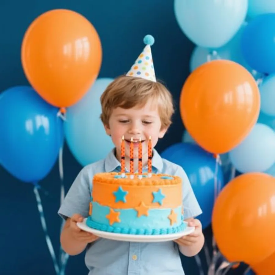 12 قطعة من شموع عيد الميلاد ذات طابع الرسوم المتحركة باللونين الأصفر والأحمر مطبوعة على شكل كعكة عيد الميلاد وشموع تزيين الكب كيك للأولاد والزوجة