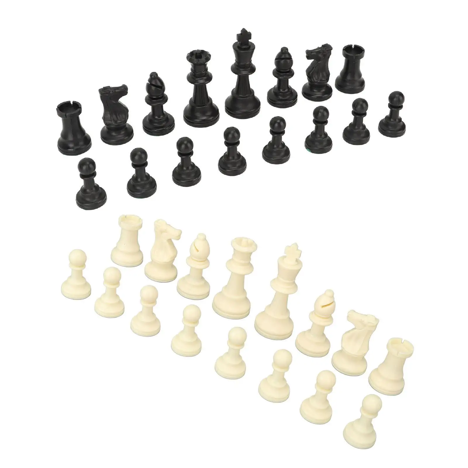 32-Piece Plastic Chess Set for family Fun - Durable PP Material Chessmen