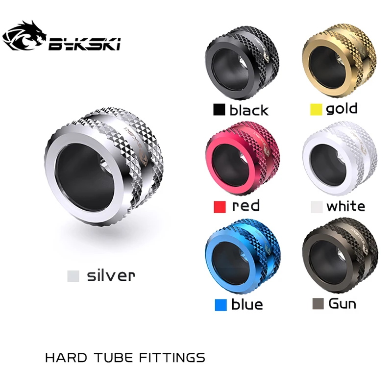 

Bykski Anti-fall Hard Tube Compression Fitting for OD12/14/16mm Arcylic PETG Frosted Tube,Black/Red/Blue/Grey/Gold/Silver/White