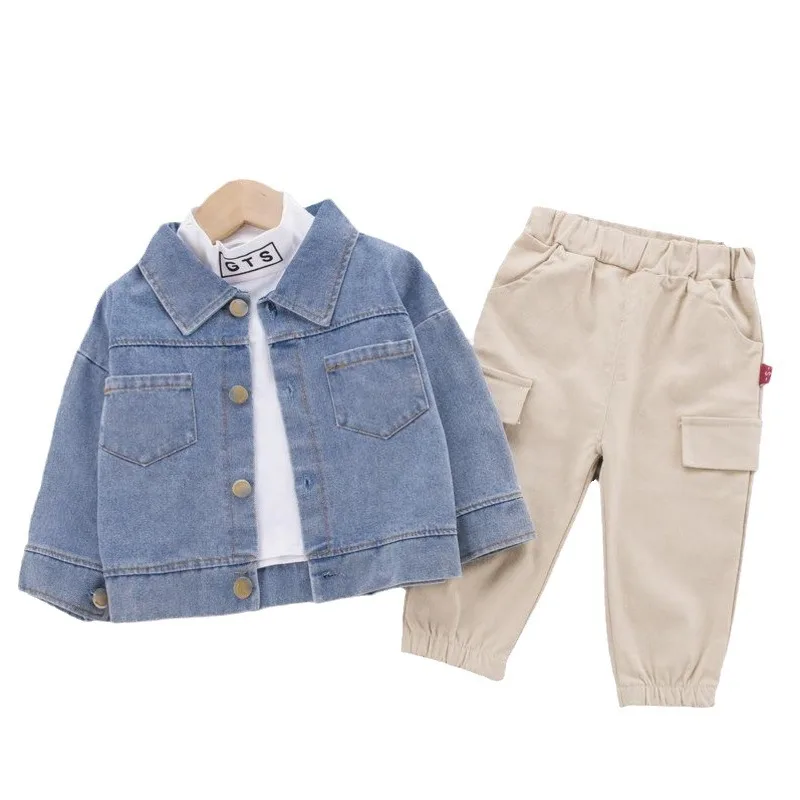 Autumn Fashion Baby Clothes Set Children Boys Jacket T-Shirt Pants 3Pcs/Set Infant Girl Clothing Toddler Costume Kids Tracksuits