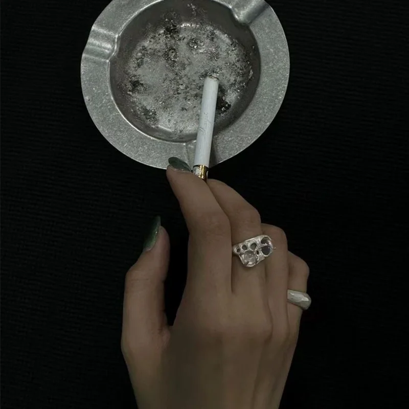 ZHUHE على شكل حلقة مفتوحة نمط قوطي جديد للرجال والنساء مجوهرات اكسسوارات هدايا الحفلات