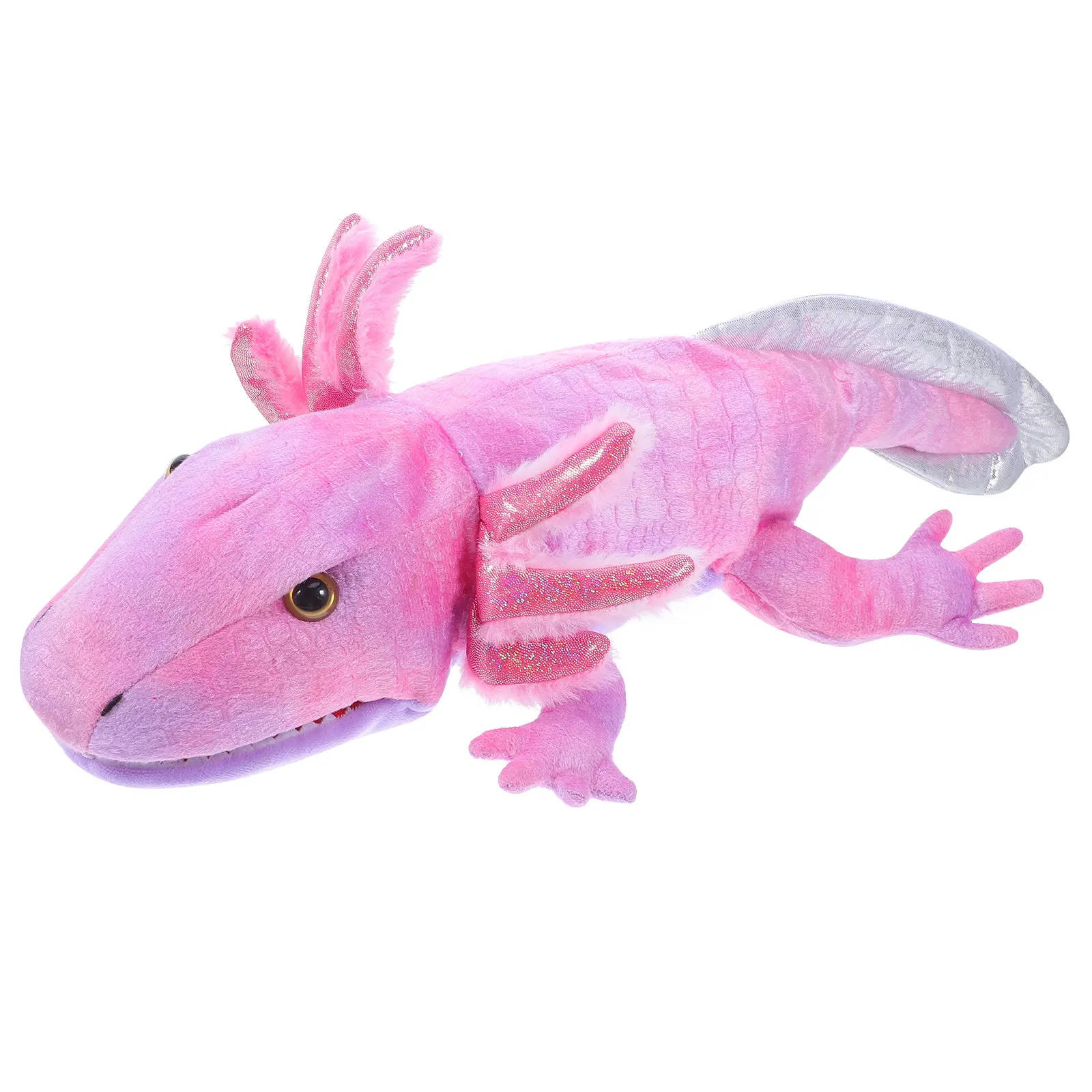 Soft Touch Axolotl Hand Puppet Kids 4-8 Movable Mouth Vivid Animal Design Storytelling Theater Play Creative Learning Animal