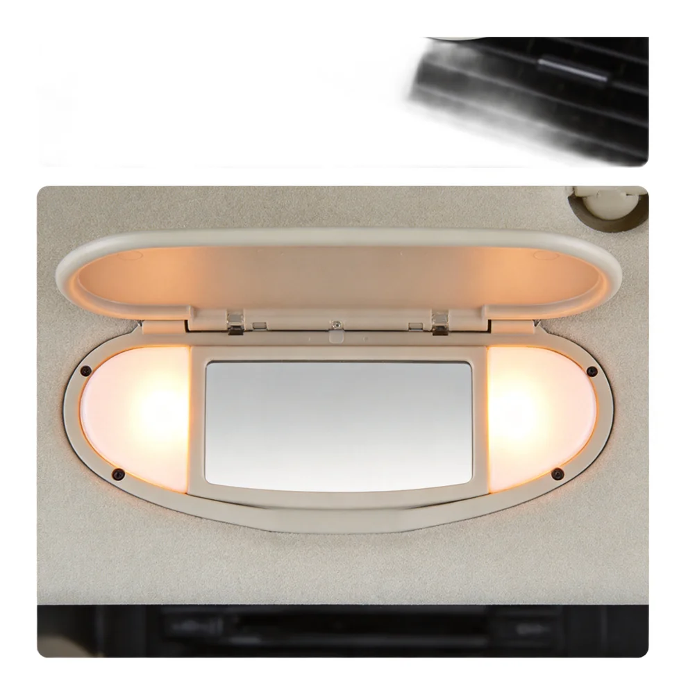Interior Trim Sun Visor Vanity Mirror Cover for For Mini For Cooper F55 F56 F60 2015-2022 Replacement Part with OEM Alignment
