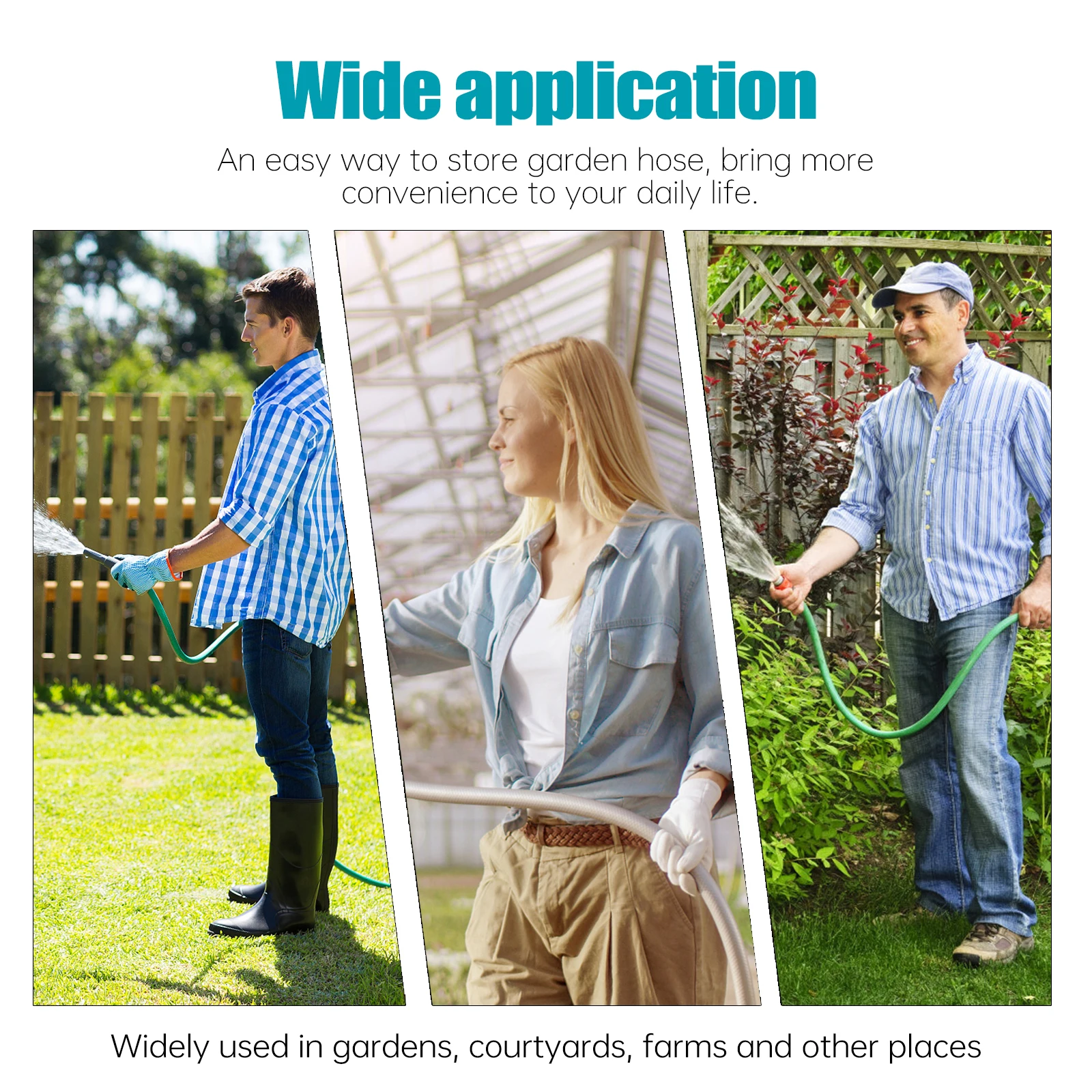 

Garden Hose Holder Rack Iron Solid Support Large Capacity Hose Storage Rack for Garden Use Creative Holder Tube Shelf