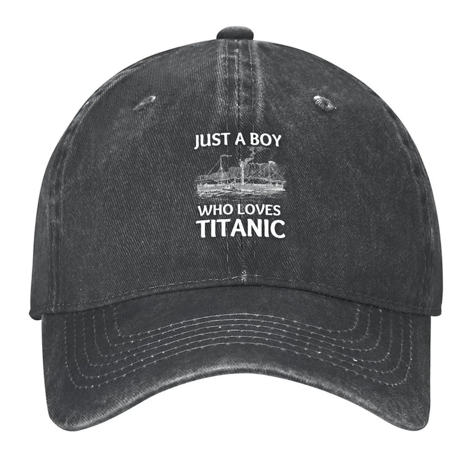

Just A Boy Who Loves Titanic Baseball Cap Custom Cap Luxury Cap Horse Hat |-F-| Golf Wear Men Women's