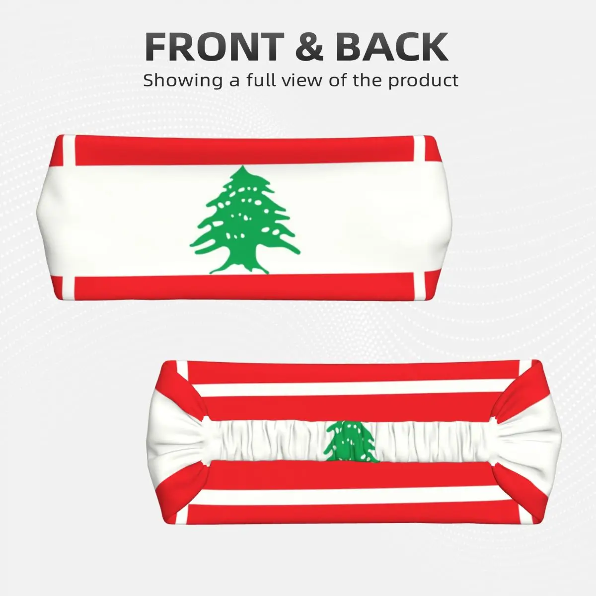 Custom Lebanon Lebanese Flag Beirut Sweatband Men Women Moisture Wicking Athletic Headband for Cycling