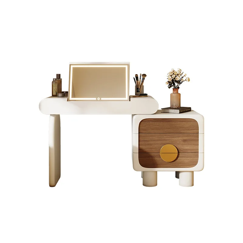 Dresser, dressing table, chest, integrated modern bedroom, simple new storage cabinet, solid wood flip