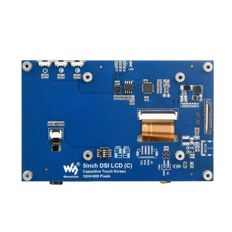 Imagem -02 - Raspberry pi Dsi Tela de Toque Capacitivo Tela Ips Mipi Lcd c 1024x600 5