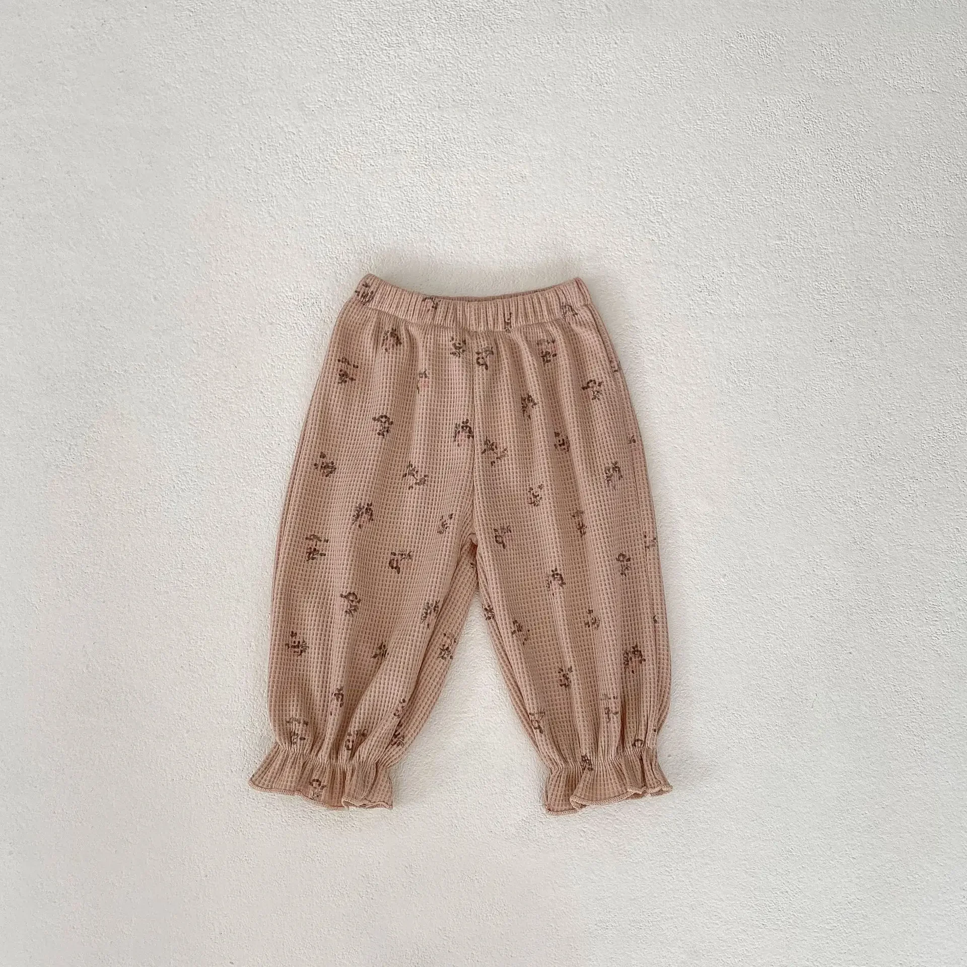 Calça solta estilo coreano para meninas, cintura elástica, roupas confortáveis, estampa nova moda, primavera, de 0 a 3 anos, 2024