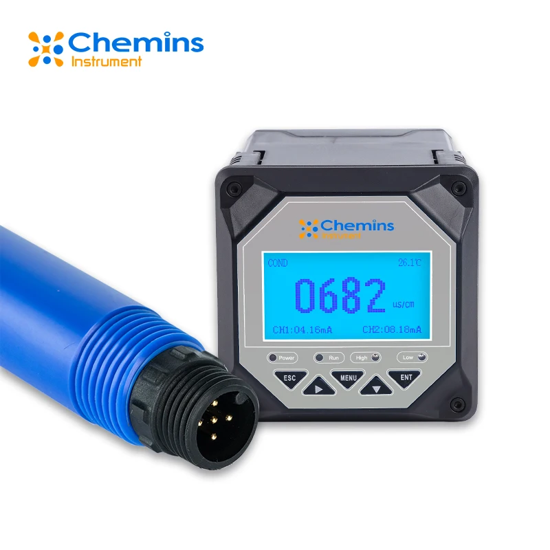 Sensor EC/PH en línea Controlador TDS analógico Arduino Industria Sensor de ph en línea Parámetros múltiples Analizador de calidad del agua automático