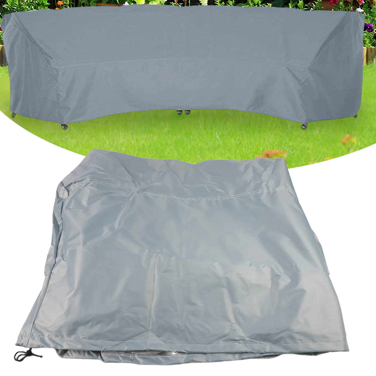

Curved Sofa Cover 210D Furniture Cover Outdoor Living Space Snug Fit Design UV Protective Coating Year-Round Protection