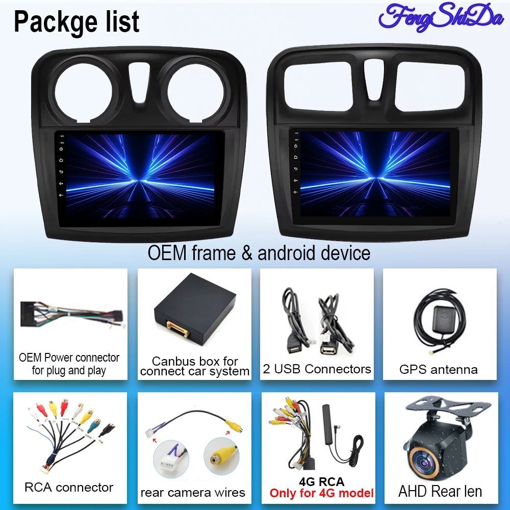 ルノー・ローガン2、サンデロ2（2012-2019）用カーラジオ、マルチメディアビデオプレーヤー、2DIN GPSナビゲーションステレオ、DVD、CarPlay、Android 15搭載