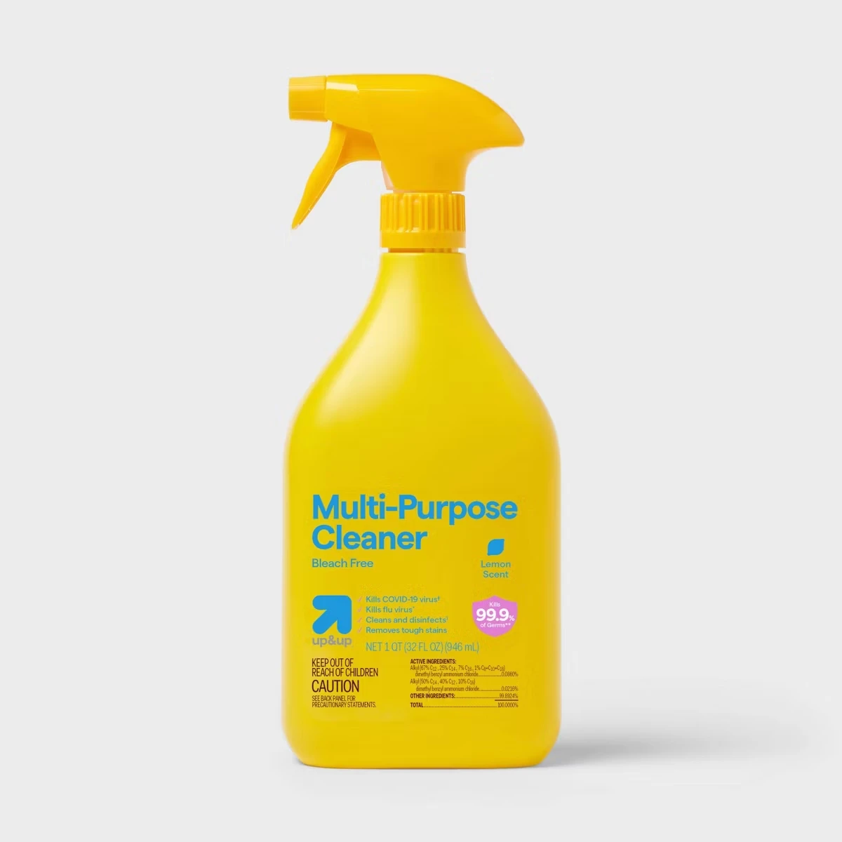 Lemon All Purpose Disinfecting Cleaner without Bleach - 32 fl oz  Spray Bottle, Liquid Form, Multi-Surface Application view 3