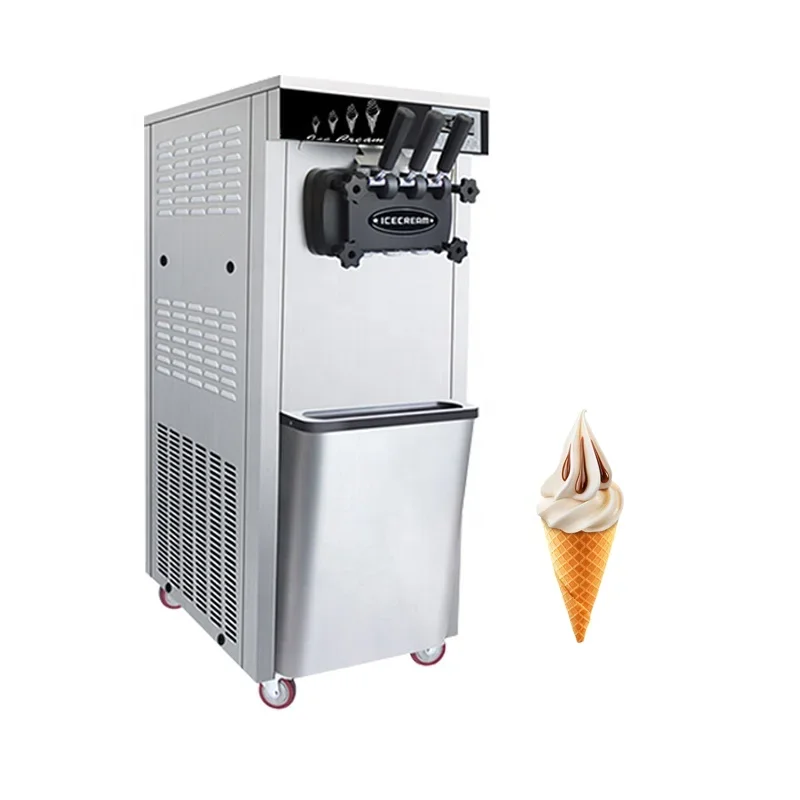 Factory Sales Best Price Ice Cream Machine Commercial Soft Ice Cream Maker 2+1 Flavors Ice Cream Machine