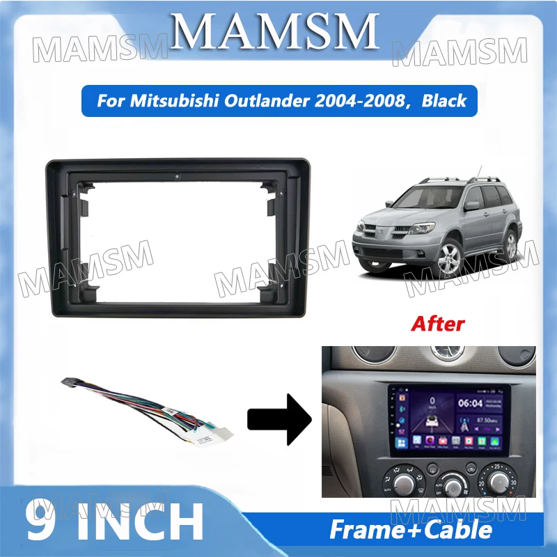 

2 Din Radio Frame Adapter For Mitsubishi Outlander 2004-2008 Car Android Player DVD Audio Panel Mount Installation Fascia Frame