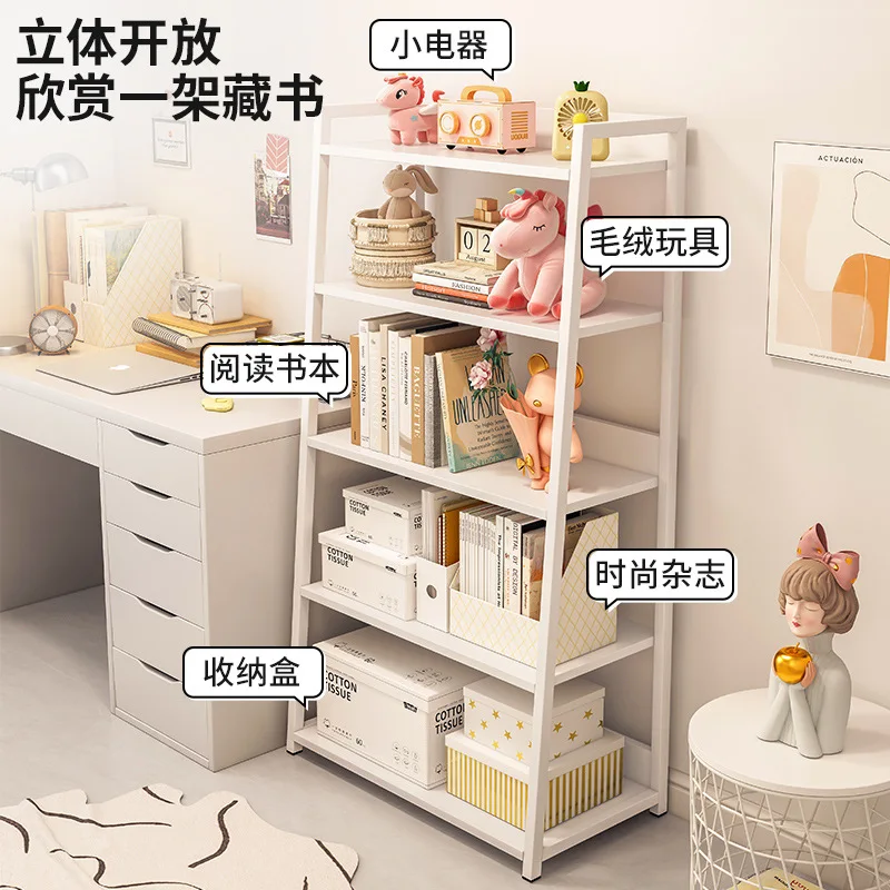 Internet celebrity snacks storage rack ins wind wrought iron bookshelf floor sundries desk next to living room shelf