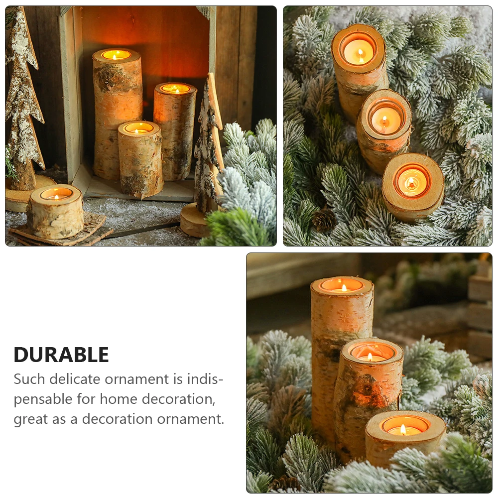 

Wooden C Holder Birch Tealight H crafted Eco Friendly Bedroom Living Room Party nament Creative Design Gift Idea C