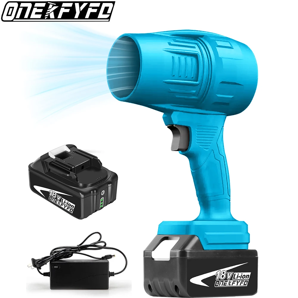 1000W Handheld Turbo Fan High Power Blowing Hair Dryer Strong Wind Mini Turbo Jet Fan Handheld Air Blower for Makita 18V Battery