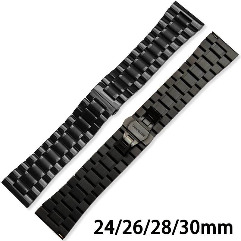 For Diesel DZ4316 DZ7395 DZ7305 24mm 26mm 28mm  Butterfly Buckle Stainless Steel Watch Strap Men Metal Solid Wrist Band Bracelet