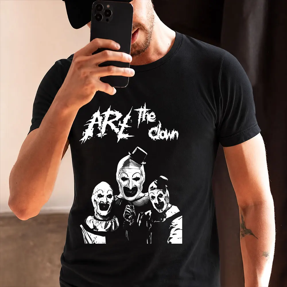 Retro Horror Movie Terrifier Art The Clown Killer Scary Halloween Gift T Shirt 0805 Short Sleeve Graphic clothes All size tops
