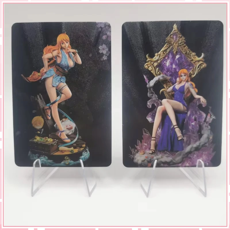 In Stock 2Pcs/set ONE PIECE Navigator Little Thief Cat Nami Sexy Anime Girl Game Collection Cards Toys Birthday Xmas Gifts