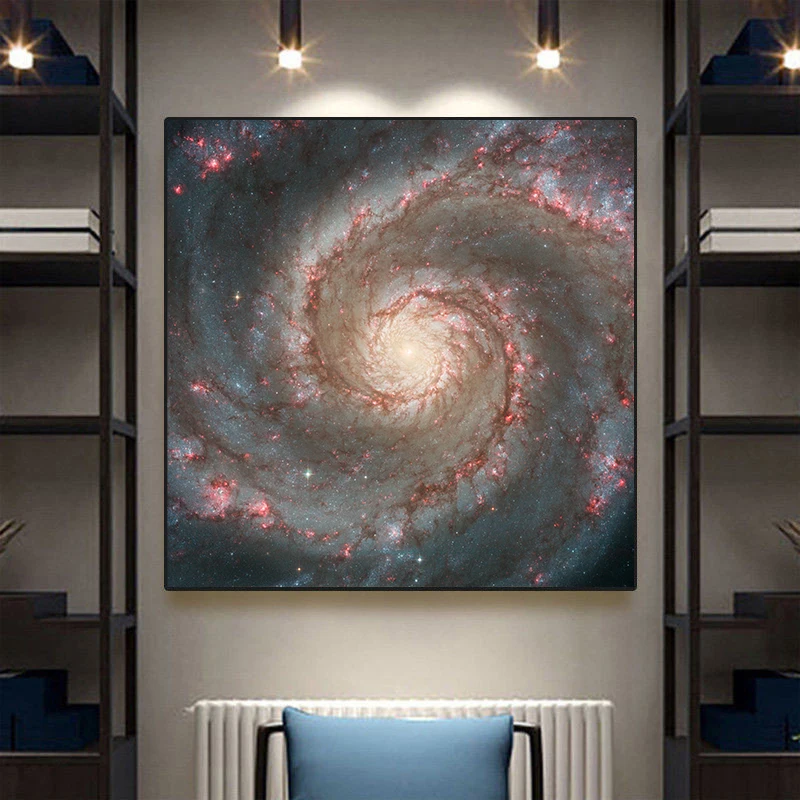 Milky Way Canvas Painting Wall Art Vibrant Space Scene Posters and Prints Wall Decor for Home Office Nebula Art Galaxy Gift