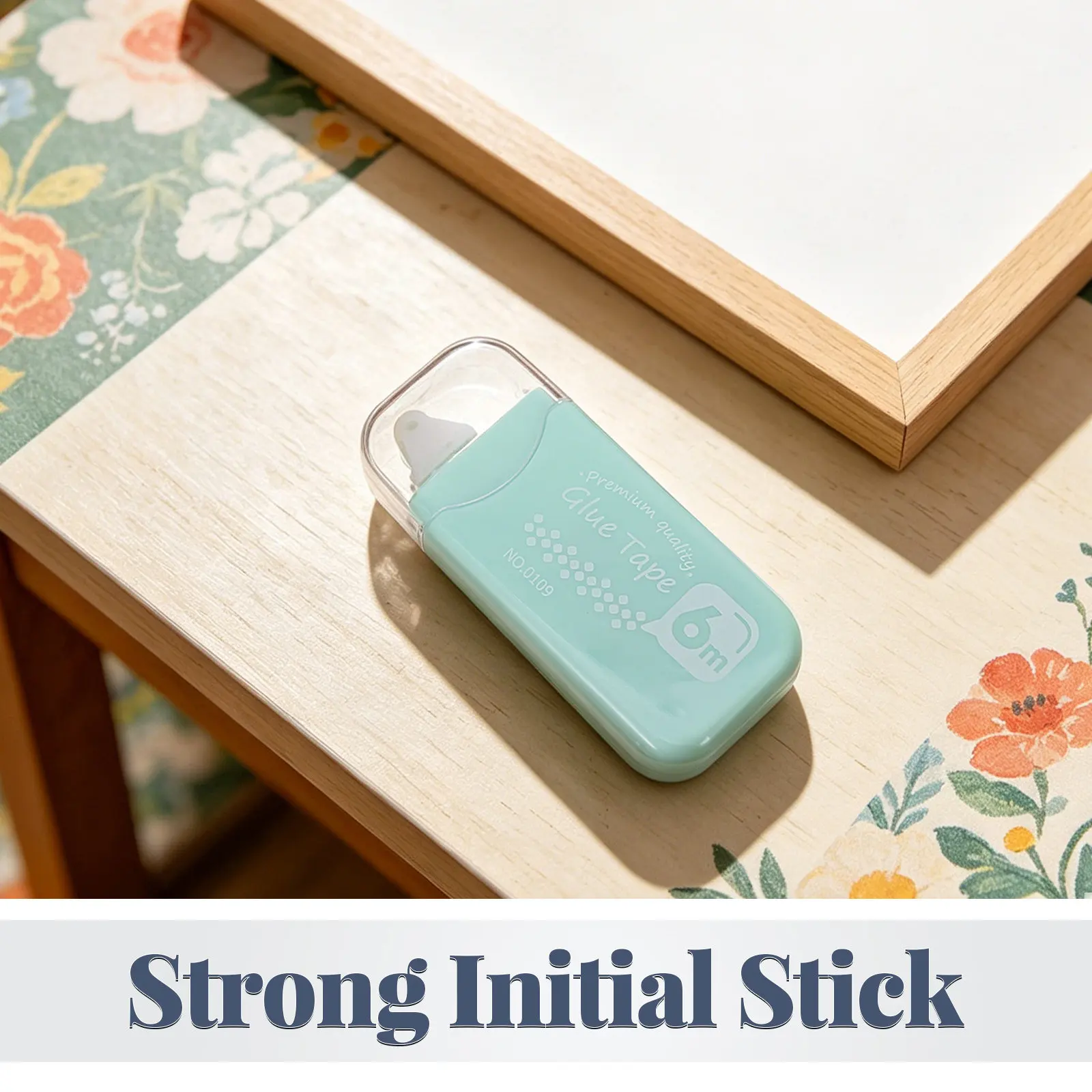 6Pcs Double Sided Adhesive Tape Roller Strong Initial Stick Scrapbooking Tape Craft Glue Roller for Photo Mounting Journaling