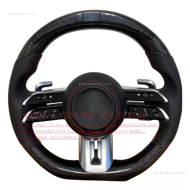 For Mercedes Benz A Class B Class C Class E Class S Class CLA CL C CLK CLS 2021 AMG Carbon Fiber Steering Wheel Horn Cover