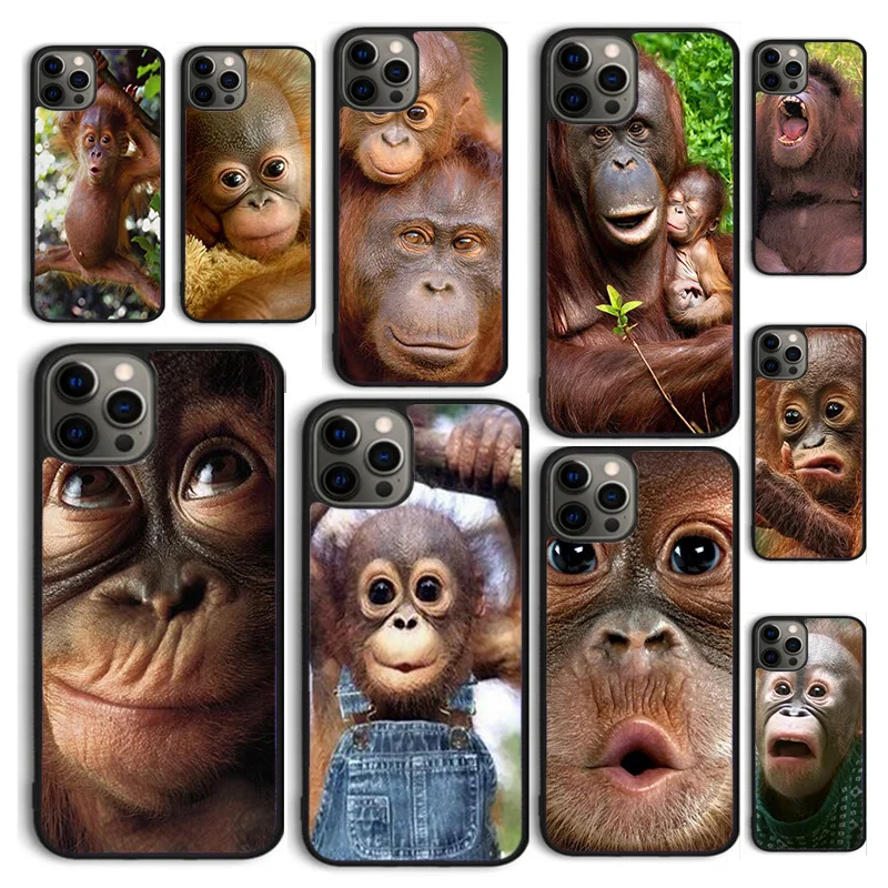 Autumu CUTE ORANGUTAN monkey BABY 1 Phone Case Cover for iPhone 16 15 12 mini 11 13 14 Pro Max SE 2020 6S 7 8 Plus Coque