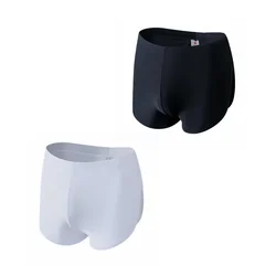 2PCS/Lot Man Underpants Boxer Shorts Ice Silk Cool Men Boxers Male Underwear Men’s Panties Pajama Shorts Loungewear Arrow Pants