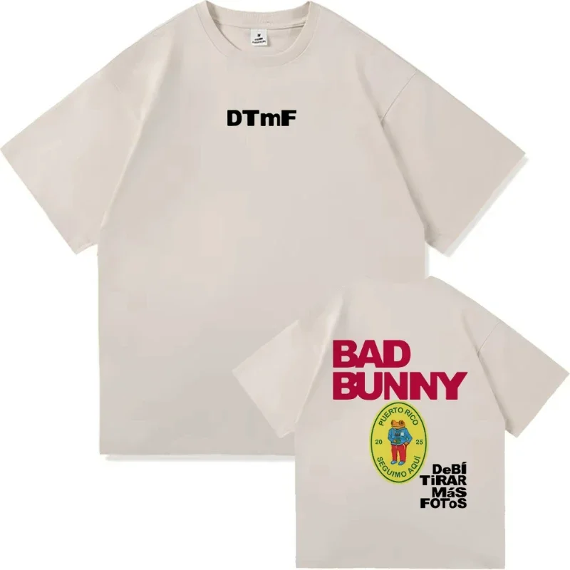 DTMF Debí Tirar Más Fotos Bad Bunny T Shirt Fashion Women Retro Funny Frog Tshirt Unisex DeBÍ TiRAR MáS FOToS Cotton Tees Shirts