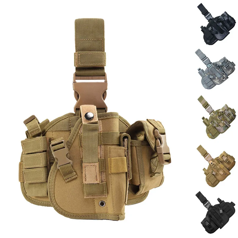 Detachable equipment for drop leg pistol suitable for right-handed Molle pistol with Glock 17, 18, 19, 26, 34 thigh holster