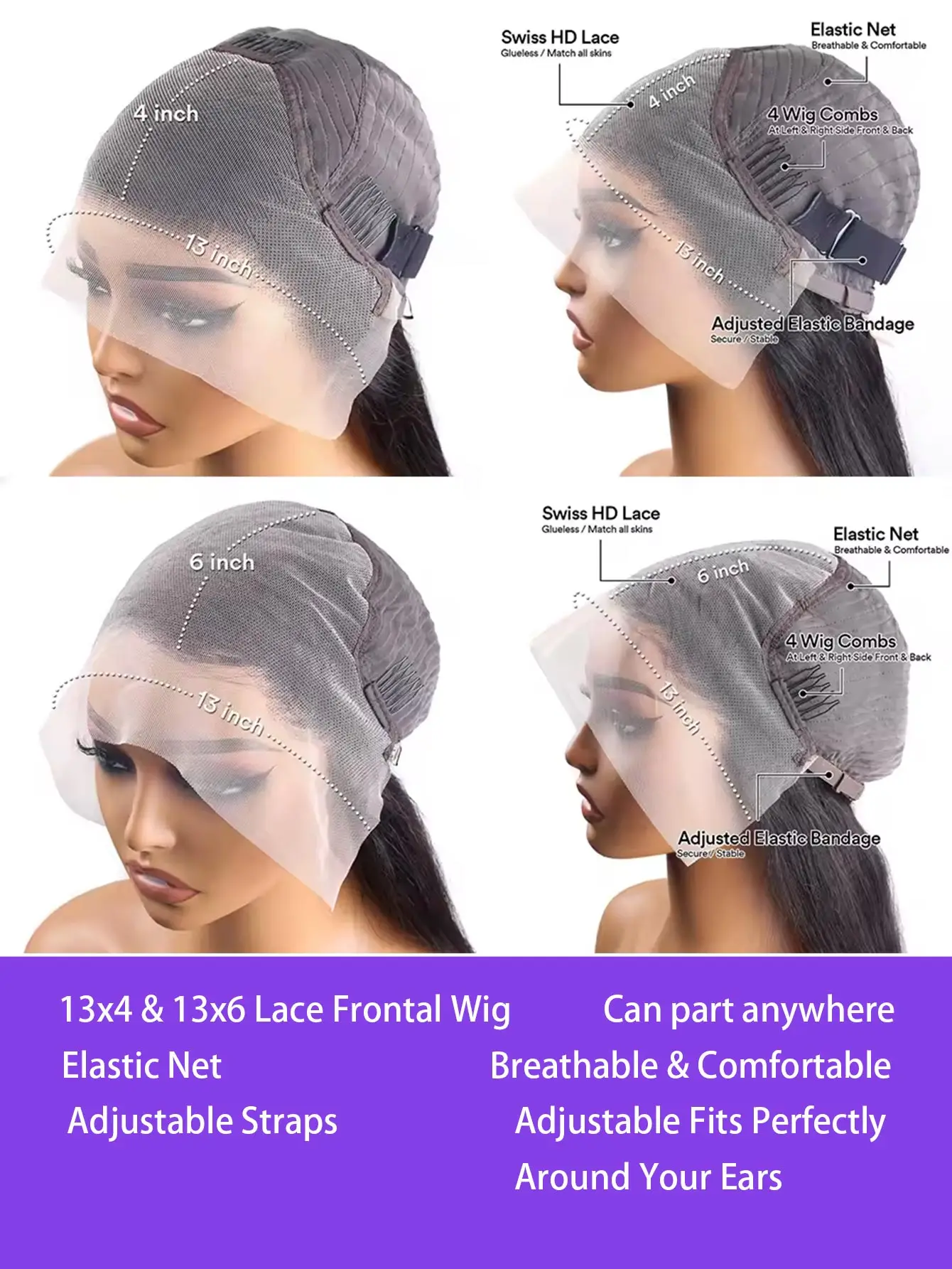 Burgundy Bone Straight Hair 13X6 HD Lace Frontal Wig Human Hair Wigs Pre-Plucked Remy 99J Red 13x4 Lace Front Human Hair Wigs