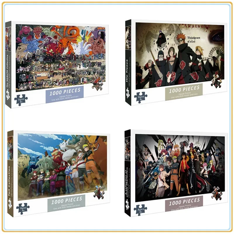 

Anime NARUTO Card Form 1000 Adult Puzzles Children's Puzzle Toys High Difficulty Stress Relieving Game
