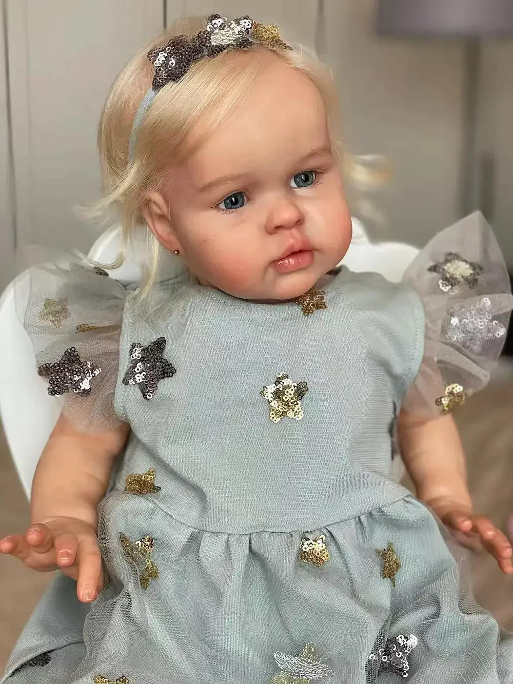 

DLS Customized Limited Supply 26inch Reborn Baby Ellie With Hand-Rooted Red Curly Hair Already Finished Doll Birthday Gift