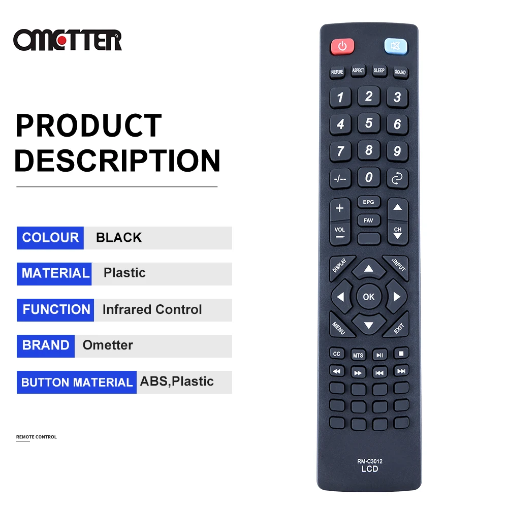 RM-C3012 telecomando sostitutivo Commander adatto per JVC TV LT-42UE75 LT-55EM76