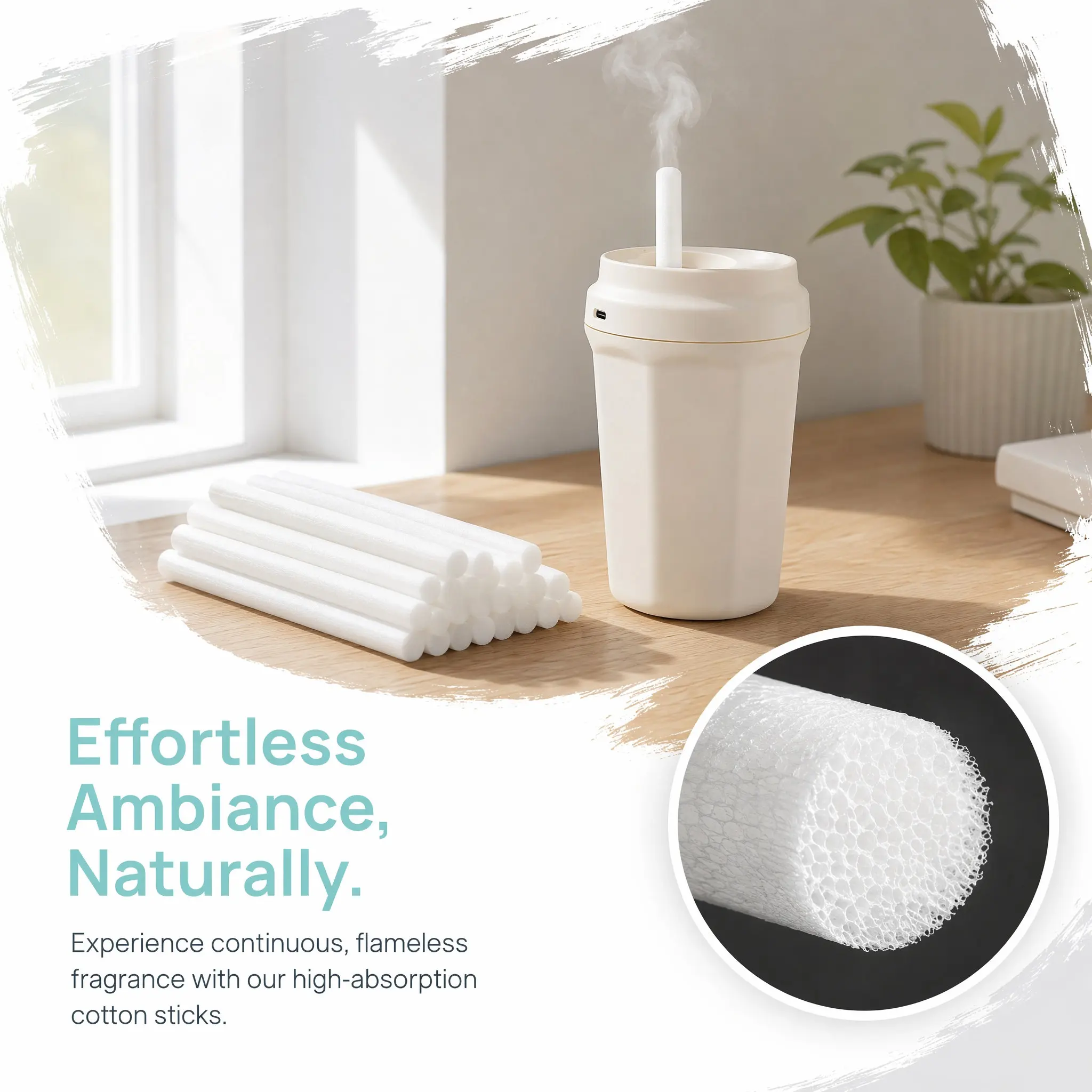 Fragrance Diffuser Sticks 15 Pack High Absorbency Wands for Essential Oil Bottles Fast Scent Release
