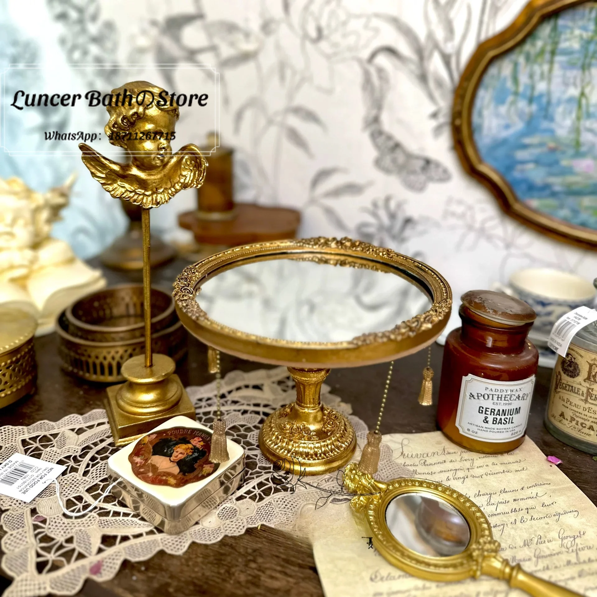 صينية مرآة بتصميم عتيق على طرا - مراجعة Vintage Photography Lighting وسعره