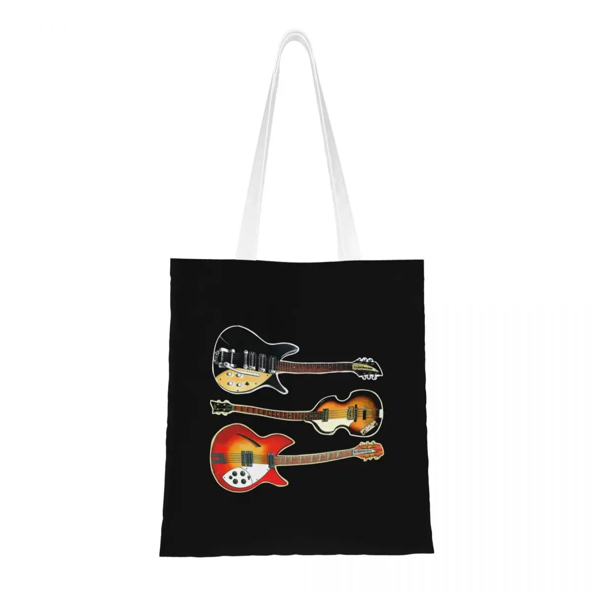 Rickenbacker guitarras y Hofner Bass bolsas de compras niñas lona el bolso de mano plegable niñas hombro bolso de viaje