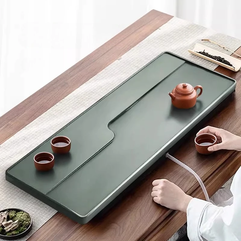 

Luxury Stone Tea Tray Office Valet Kitchen Long Rectangle Living Room Tableware Tea Tray Hospitality Bandejas Home Products