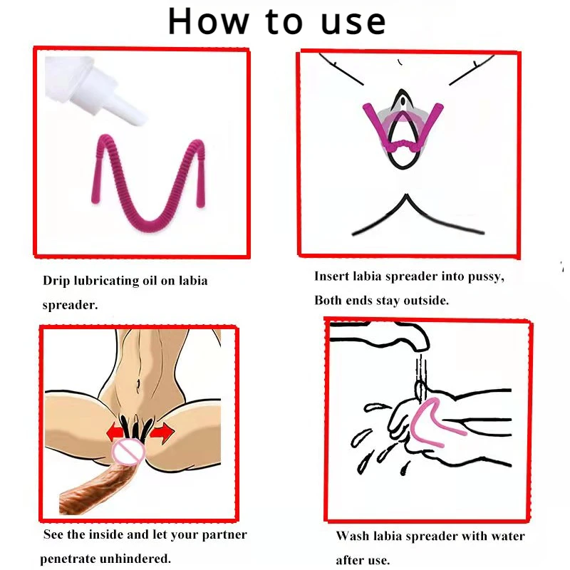 Labia Clamps Pussy Spreader Silicone Spot Clitoris Stimulation Oral Sex Vagina Speculum BDSM Bondage Spread Vaginal Lips Flirt