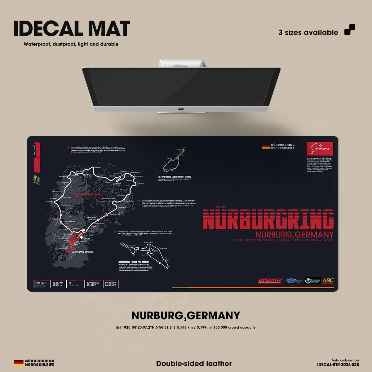 وسادة مكتب جلدية حامية لسباق السيارات كول أسود واضح ماوس الوسادة مكتب عمل حصيرة مقاوم للماء PolkaDot PU مكتب نشاف الوسادة