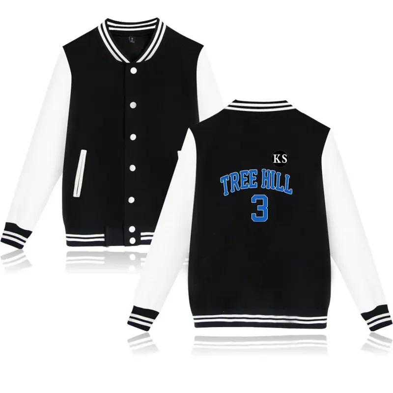 Keith Scott Body Shop print baseball jacket unisex hip hop casual basicjacket men clothing