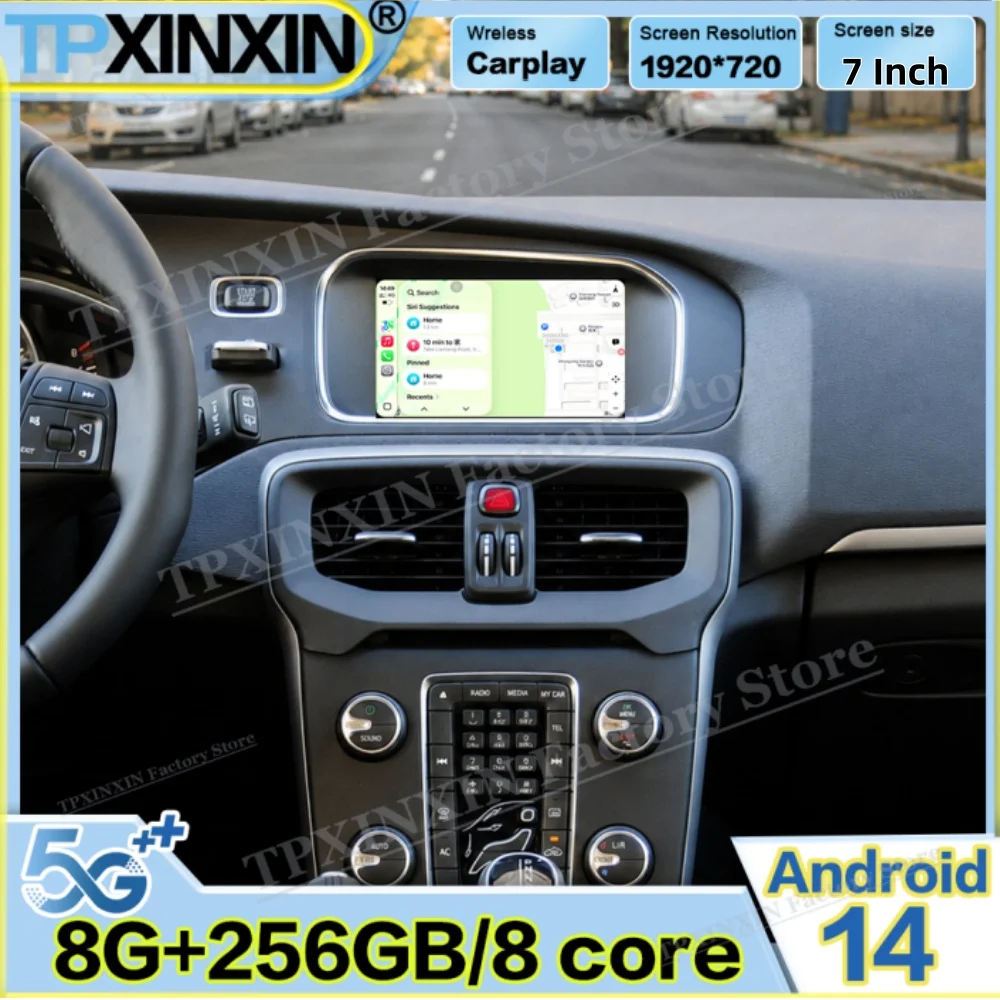 Car Multimedia Player For Volvo V40 2013~2019 Custom Fit Smart Android Carplay Intelligent Navigation GPS Car Stereo Head Unit