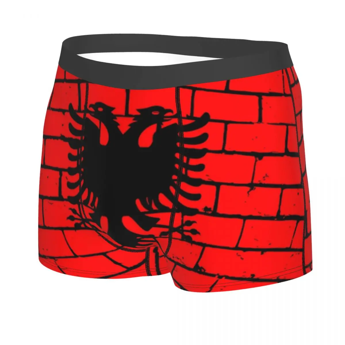 Novelty Albanian Flag Albania Eagle Boxers Shorts Underpants Male Stretch Briefs Underwear