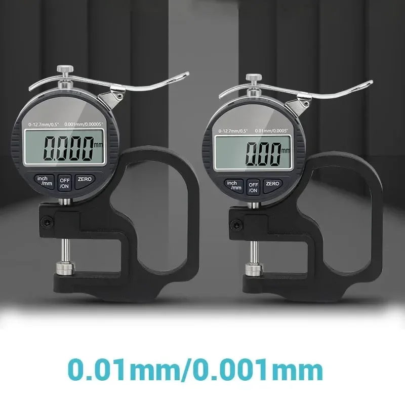 

0-12.7mm Electronic Thickness Gauge 0.01mm/0.001mm High-Precision Electronic Thickness Gauge Digital Micrometer Measuring Tool