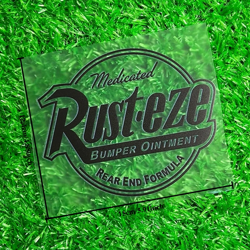 1PC Rust Eze Medicated Scooter Stickers Waterproof Sunscreen Motorcycle Fuel Tank Vinyl Decal Truck Car Window Bumper Decoration