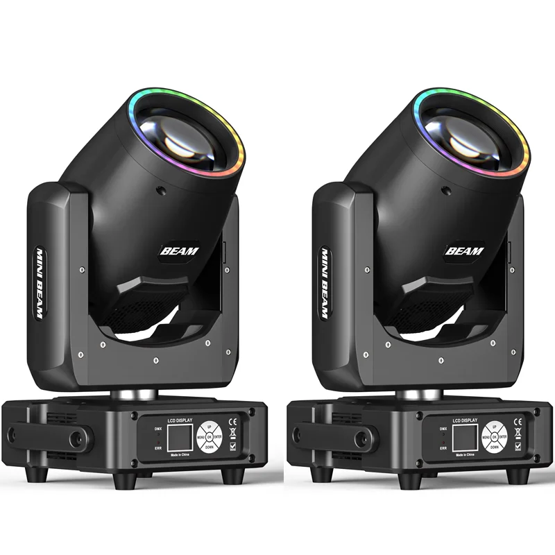 Yiflamefly 2Pcs 450W Moving Head Light RGBW DMX Stage Light DMX Controlled Sound Activated Play DJ Light For Wedding Party Music