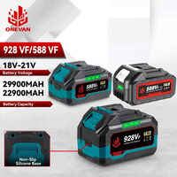 ONEVAN Rechargeable Lithium Battery 22900mAh 29900mAh 588VF 928VF Capacity Indicator For Makita 18V Battery Pin Power Tool