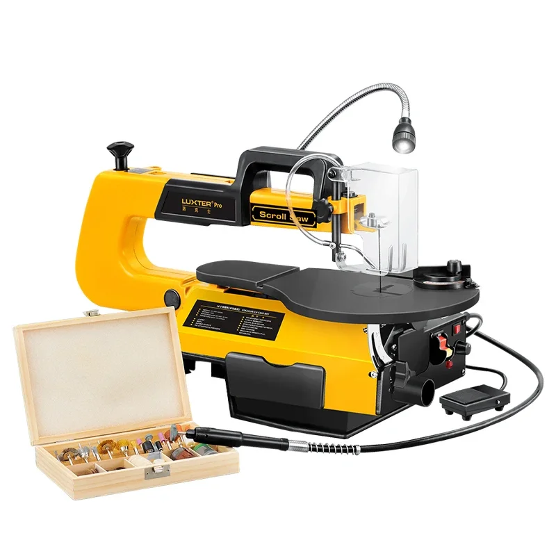 LUXTER Pro 16 inch Variable Speed scroll saw machine with Work Light Flexible Shaft